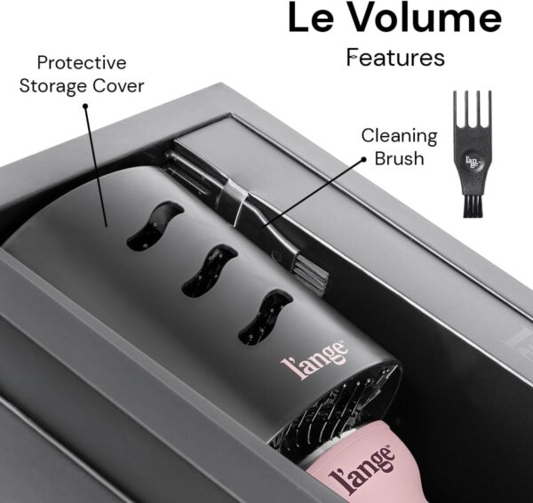 L'ANGE HAIR Le Volume 2-in-1 Titanium Blow Dryer Brush | Hot Air Brush in One with Oval Barrel | Hair Styler for Smooth, Frizz-Free Results for All Hair Types (Blush - 75 mm)