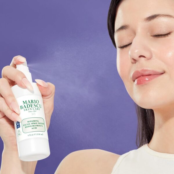 Mario Badescu Repairing HOCl Facial Spray with Hypochlorous Acid – Soothes & Calms Angry, Irritated Skin, Reduce Redness & Flare-Ups – pH Balancing, Non-Irritating Cleanser, Fragrance-Free