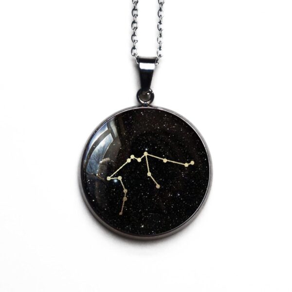 aquarius jewelry, aquarius pendant, zodiac jewelry, astrology jewelry, constellation, aquarius gift, zodiac sign necklace