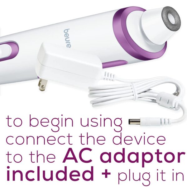 Beurer Home Microdermabrasion Machine with Pore Vacuum Massage for Radiant Skin | Personal Microdermabrasion Tool for Gentle Exfoliation, with 20 Replacement Filters, FC76