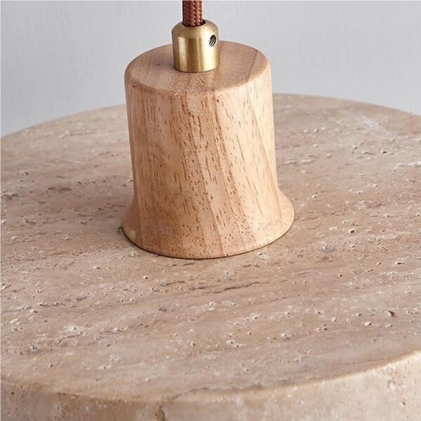 Mid Century Modern Natural Stone Pendant Light Farmhouse Vintage Chandelier Large Ceiling Hanging Lamp for Kitchen Bedroom Dining Room Restaurant Cafe Bar Lighting Fixture E26/E27 Base