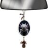 Animal Axolotl Car Pendant Crystal Car Rearview Mirror Charms Hanging Ornaments Ellipse