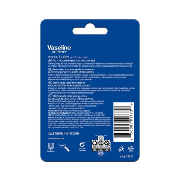 Vaseline Lip Therapy Cocoa Butter Twin Pack
