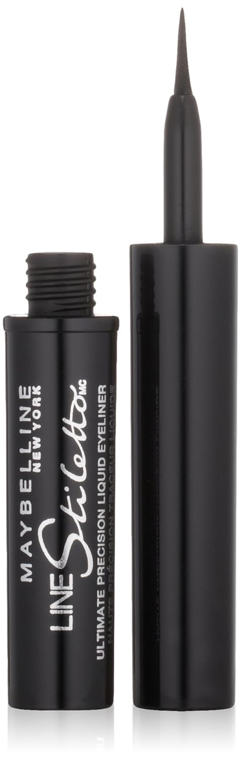 Maybelline New York Line Stiletto Ultimate Precision Liquid Eyeliner, Blackest Black, 0.05 fl. oz.