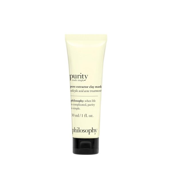 philosophy purity made simple pore extractor clay face mask - with purifying white kaolin clay, salicylic acid & natural exfoliants – removes impurities and reduces the appearance of pores