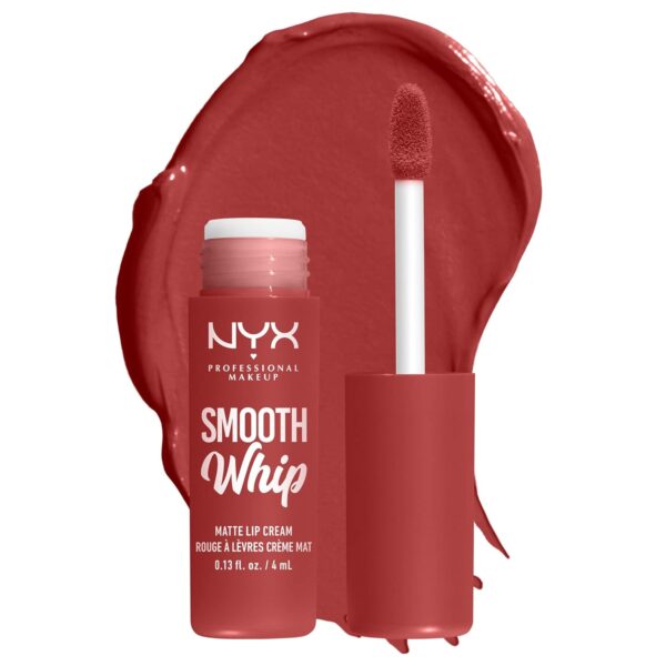 NYX PROFESSIONAL MAKEUP Smooth Whip Matte Lip Cream, Long Lasting, Moisturizing, Vegan Liquid Lipstick - Parfait (Midtone Red Nude)