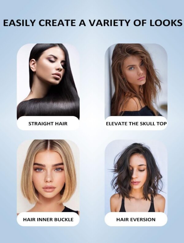 2 in 1 Hair Straightener Iron, Professional Ceramic Digital Flat Stainless Steel Curling Iron for Pro Salon Results, Shines and Smooth, Styling Tools for All Hair Types, for Travel & Home