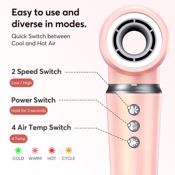 5 in 1 Hair Styler - Professional High Speed Hot Air Styler, Frizz-Free Hair Dryer Brush, No Heat Damage Air Styler Wrap - Hair Dryer, Curl, Volumize, Straighten,Gifts for Women, Travel