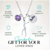 Personalized Gymnastics Necklace with Name Engraved & Birthstone Charm, Custom Gymnastics Jewelry - Gymnast Necklace For Gymnast