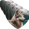 4 Pcs Car Air Fresheners Decorative Car Air Freshener Card Long Lasting Hanging Fragrance Scented Fun Animal Wolf Car Aromatherapy Tablets Rearview Mirror Pendant for Men Women