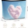 Heart Shaped Cloud Makeup Bag for Women Portable Travel Toiletry Pouch, PU Leather Cosmetic Bag with Zipper
