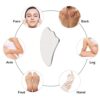 TIBROMTACK Titanium Gua Sha Tool for Face, Neck, Jawline, Body Massage and and relieving facial puffiness to enhance beauty, skincare gift.