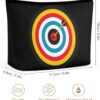 Archery Bullseye Target Sports Travel Cosmetic Bag PU Leather Makeup Bag Toiletry Bag Portable Pouch Makeup Organizer Case