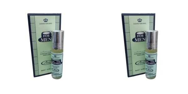 For Men Concentrated Perfume Oil for Unisex 6ml (Pack of 2) | Long Lasting Alcohol-Free Attar | Roll-On Fragrance