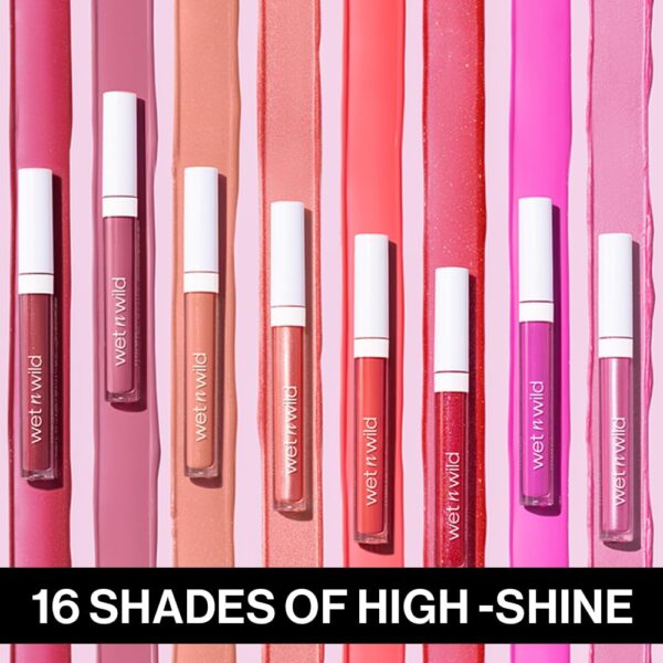 wet n wild MegaSlicks Lip Gloss, Ultra-Glossy, Vitamin-E Enriched, Ultra-Gloss High Shine Moisturizing, Cruelty-Free & Vegan - Red Past Curfew