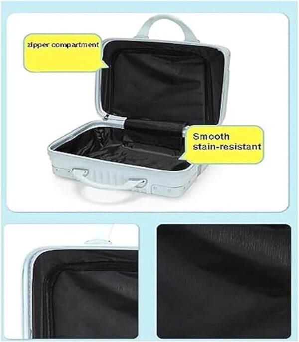 Makeup Train Case Portable Cosmetic Box, Combination Suitcase, Small Lockable Vanity Case, Large Capacity Hand Luggage, Medicine Safe Case(Orange,16in)