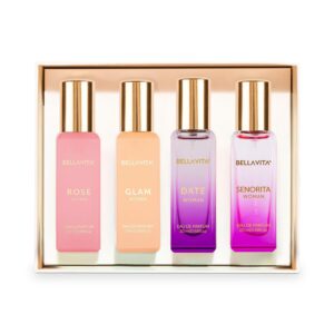 Women’s Luxury Perfume Gift Set | Combo Pack of 4 Eau De Parfum (15ml Each) | Long-Lasting Floral, Fruity & Spicy Scents | Travel-Size Fragrance Bottles | Ideal Gift for Her