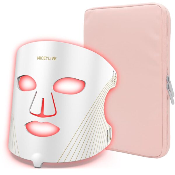 61KBHT0IlnL._SL1500_.jpg Red Light Therapy Mask for Face - 3 Modes Led Face Mask Light Therapy with Storage Bag, 850NM Infrared & Red Light Mask for Anti-Ageing & Facial Skincare, 2000mAh Long Life Rechargeable Remote
