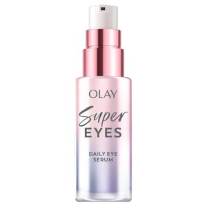 Olay Super Eye Serum - Vitamin C, Caffeine, Niacinamide, Amino Peptide, Aloe Vera - Brightens Dark Circles, Anti-Wrinkle, Anti-Aging, Brightening, Smooths Fine Lines, Firming, Hydrating, 0.45 Oz