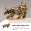 2pcs Brass Bull Figurines Ox Keychian Pendant Feng Shui Bull Statue Wealth Cow Cattle Calf Sculptures 2021 Chinese Zodiac Ox Year Figurines Car Dashboard Chinese New Year Decoration