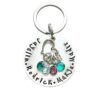 Handstamped Keychain Personalized Keychain Nana Keychain Grandma Keychain Birthstone Keychain Family Keychain Gift for Mom Mom Keychain