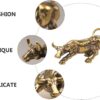 2pcs Brass Bull Figurines Ox Keychian Pendant Feng Shui Bull Statue Wealth Cow Cattle Calf Sculptures 2021 Chinese Zodiac Ox Year Figurines Car Dashboard Chinese New Year Decoration