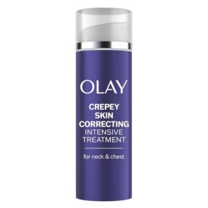 Olay Treatment Cream Intensive Crepey Skin Correcting for Neck & Chest with Retinol24, Vitamin B3 Complex, Deeply Hydrates, Renews & Smoothes Skin, 1.7 fl oz