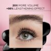 L'Oréal Paris Voluminous Mascara, Voluptuous Volume, Intense Length, Feathery Soft Lashes, No Flaking - Pack of 2