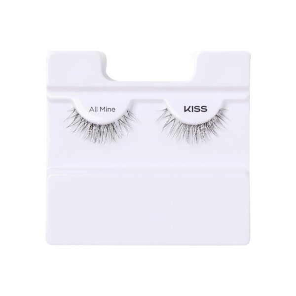 KISS My Lash But Better, False Eyelashes, 'All Mine', 10 mm, Includes 1 Pair Of Lashes, Contact Lens Friendly, Easy to Apply, Reusable Strip Lashes, Glue-On
