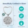 Personalized Grandma Keychain with Birthstone Charms, Love Between A Grandmother & Grandkids is Forever, Grandma Jewelry Gift