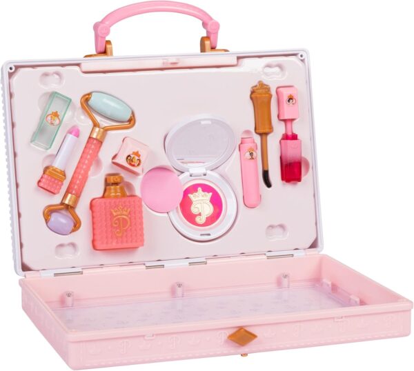 Disney Princess Style Collection Girls Trendy Makeup Tote Bag, Trendy Pretend Play Makeup Tools, Including a Face Roller, Comes with 8 Different Play Tools