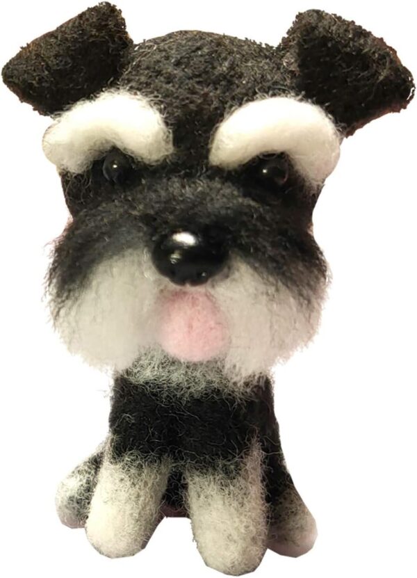  YJIUYUANQ 1 Sets Lovely Dog Pendant Craft Wool Felting Kit for Beginners - Felt Animal Pendant kit