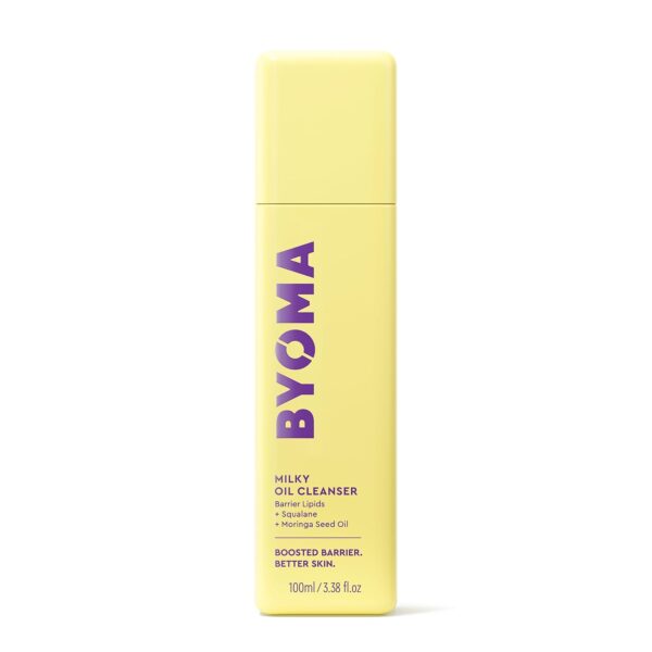 BYOMA Milky Oil Cleanser - Hydrating Facial Cleanser for Skin Barrier Repair - Tri-Ceramide Face Wash for Sensitive Skin & All Skin Types - Deeply Hydrated Skin, No Oily Residue - 3.38 fl oz