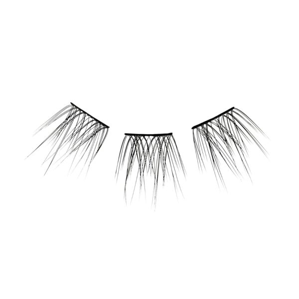 KISS Falscara DIY Eyelash Extension Lengthening Wisps - Featherlight Synthetic Reusable Artificial Eyelashes Multipack of 24 Mini Lash Clusters for that Authentic Eyelash Extension Look