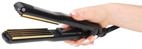 Aria Beauty Titanium Texturing Crimper - Hair Crimper Iron for 90's Inspired Volume and Shine - Crimping Tool with Adjustable Heat up to 450 F - 1 pc