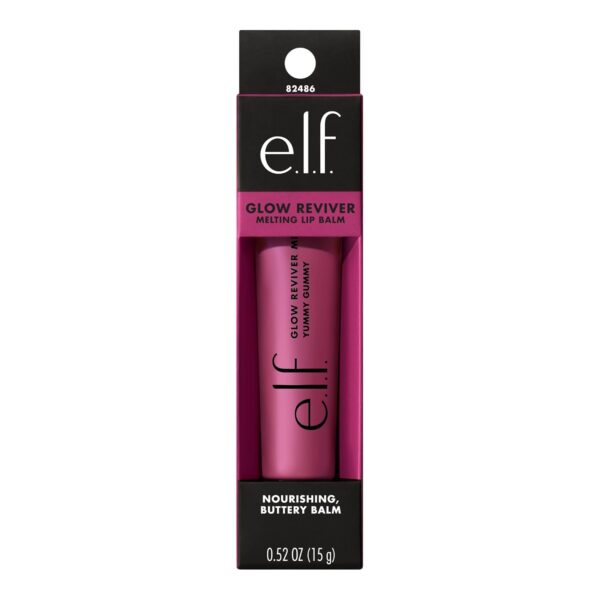 e.l.f. Glow Reviver Melting Lip Balm, Hydrating Tinted Lip Balm For A Glossy Finish & Soft, Supple Lips, Vegan & Cruelty-Free, Yummy Gummy