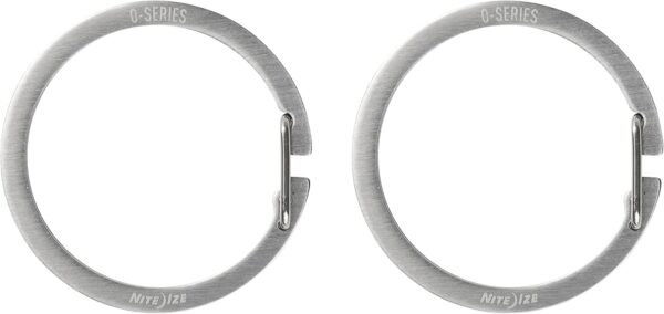 Nite Ize O-Series Gated Key Ring, Stainless Steel Split Ring Alternative, 2 Pack