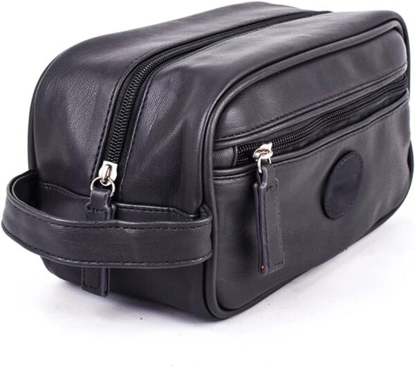 Women Men Travel Waterproof Toiletry Bag Leather Wash Shower Makeup Organizer Portable Cosmetic Case Handle Bag