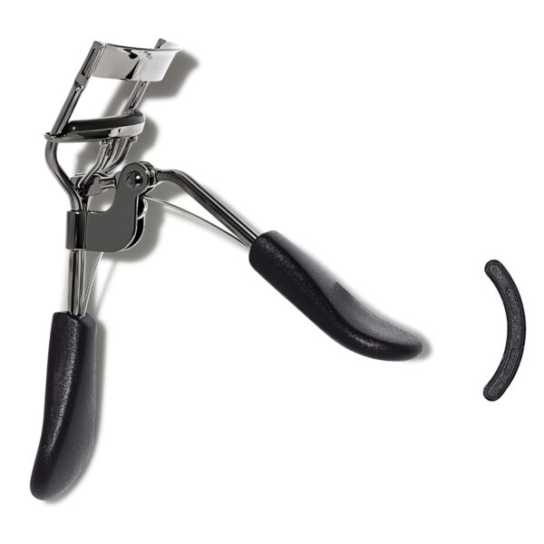 e.l.f. Pro Eyelash Curler, Strong, Contoured, Eye-Opening, Voluminous Lashes, Includes Additional Rubber Replacement Pad, Silver