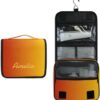Sinestour Orange Gradient Custom Name Hanging Toiletry Bag Personalized Makeup Cosmetic Bag Travel Toiletry Organizer Large Capacity Cosmetic Case for Toiletries Shaving Brush Storage