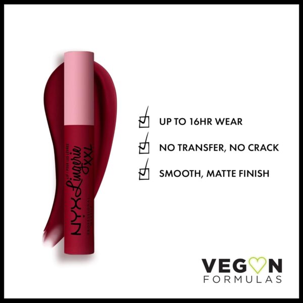 NYX PROFESSIONAL MAKEUP Lip Lingerie XXL Matte Liquid Lipstick - Sizzlin' (Oxblood Red)