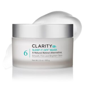 ClarityRx Sleep It Off Natural Retinol Alternative Overnight Treatment, Anti-Aging Face Mask, Natural Plant-Based Leave-On Moisturizer, Minimizes Dark Spots, Fine Lines & Wrinkles (3.5 oz)