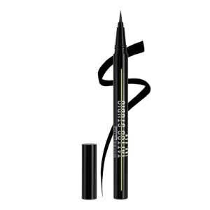 Maybelline Tattoo Studio Ink Pen Eyeliner, Waterproof & Smudge Resistant Liner, Up to 24 Hours Eye Makeup Wear, Jet Black, 1 Count