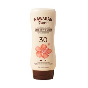 Hawaiian Tropic Sheer Touch Ultra Radiance Lotion Sunscreen SPF 30, 8oz | Hawaiian Tropic Sunscreen SPF 30, Sunblock, Broad Spectrum, Oxybenzone-Free, 8oz