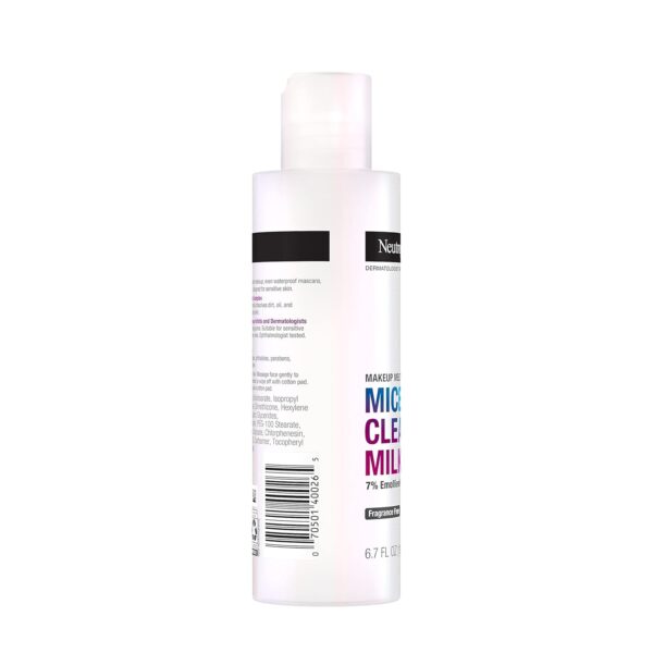 Neutrogena Makeup Melting Nourishing Micellar Milk with 7% Emollient-Vitamin Complex, Soothing Fragrance-Free Eye, Lip & Face Makeup Remover for Sensitive & Dry Skin, Oil-Free, 6.7 fl. oz