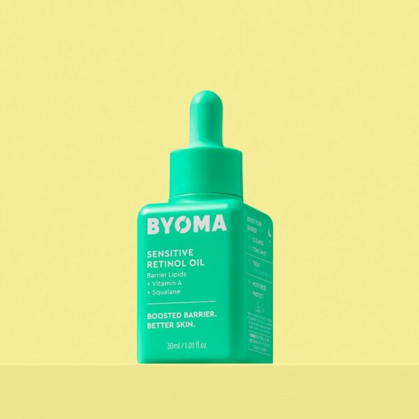 BYOMA Sensitive Retinol Oil - Face Treatment with Squalane & Vitamin A - Ideal for Sensitive Skin - Barrier Repair - 1.01 Fl. Oz