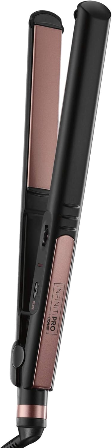 CONAIR INFINITIPRO Rose Gold Ceramic Flat Iron, 1-inch
