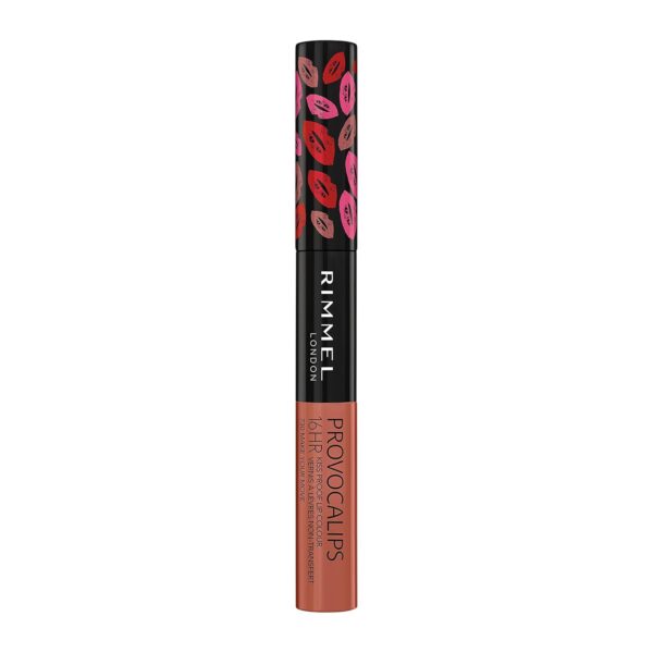 Rimmel London Provocalips 16hr Kiss-Proof Lip Color - Two-Step Liquid Lipstick to Lock in Color and Shine - 730 Make Your Move, .14 fl.oz.