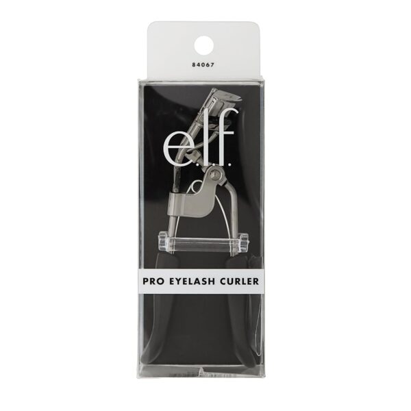 e.l.f. Pro Eyelash Curler, Strong, Contoured, Eye-Opening, Voluminous Lashes, Includes Additional Rubber Replacement Pad, Silver