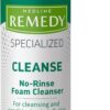 Medline Remedy Specialized No-Rinse Foam Cleanser, Gentle Skincare Solution, 8 oz. Bottle